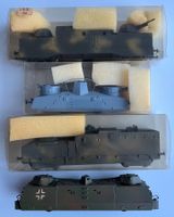4 Stk. H0 diverse Panzerspähzüge Wehrmacht EP II