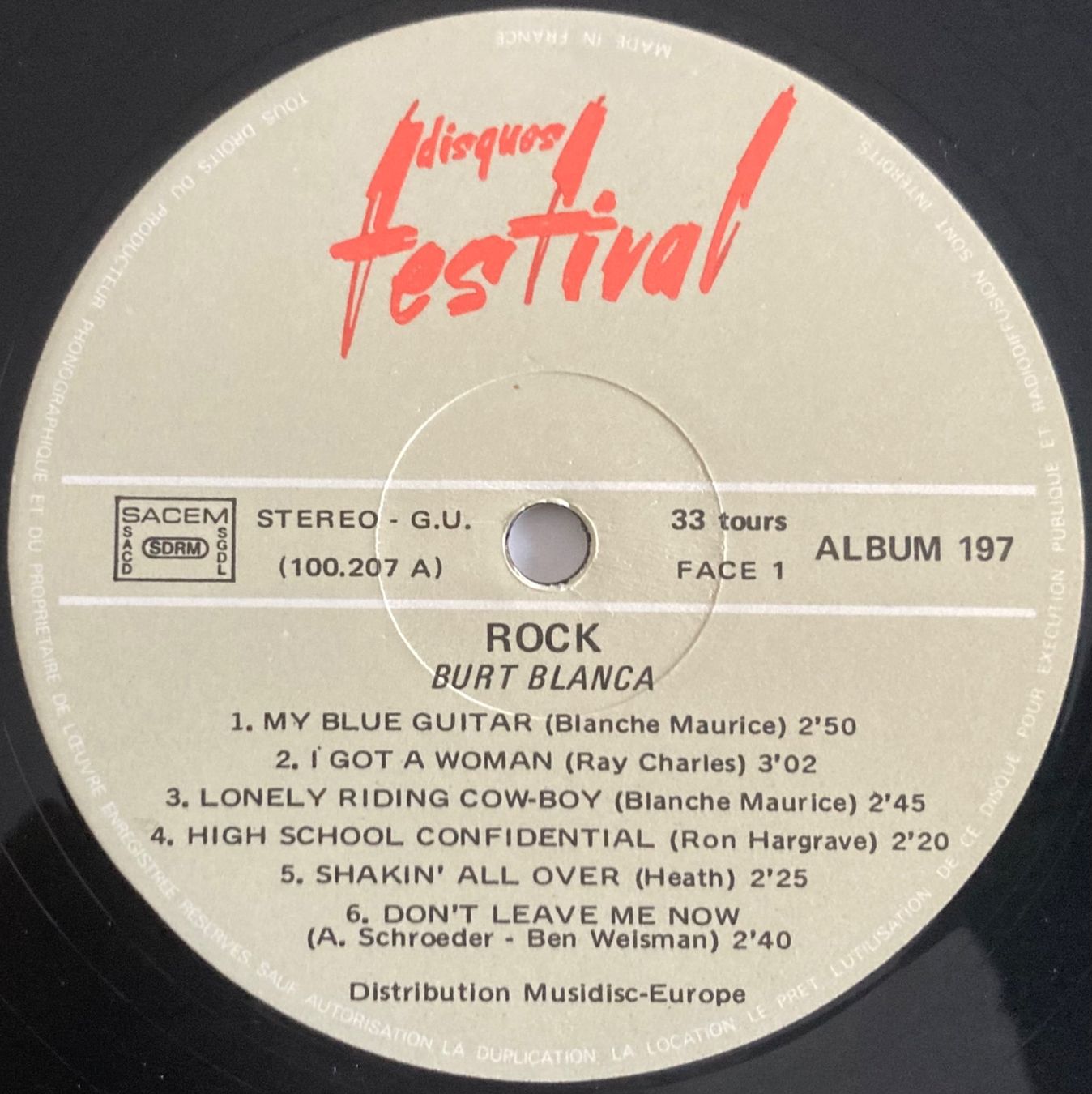 Dischi in vinile: BURT BLANCA - ROCK – Usato da Poliez-Pittet venduto da Newtown-Records 3