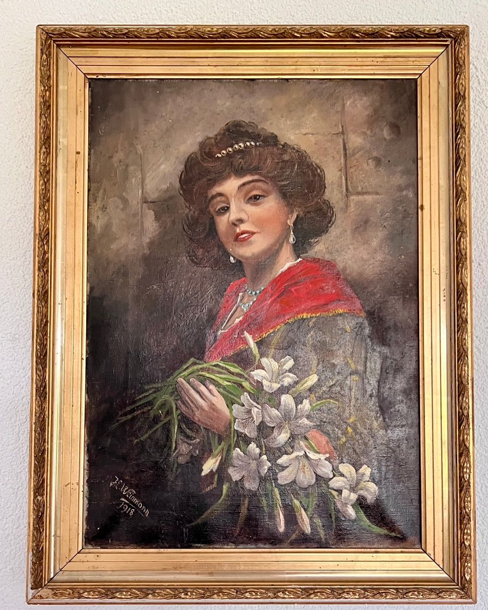 Dipinti: J.E. Weinmann Portrait einer Dame von 1918 – Usato da Rutschwil venduto da joz_w5mj