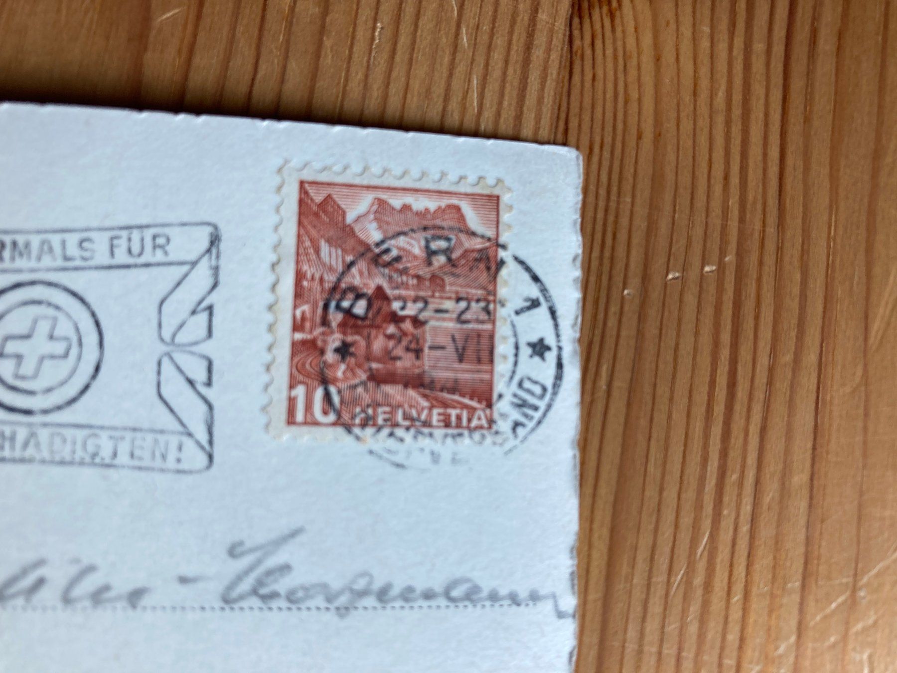 Cartoline postali: Interlaken und Jungfrau - AK 1945 – Usato da Oberuzwil venduto da Henri09 1
