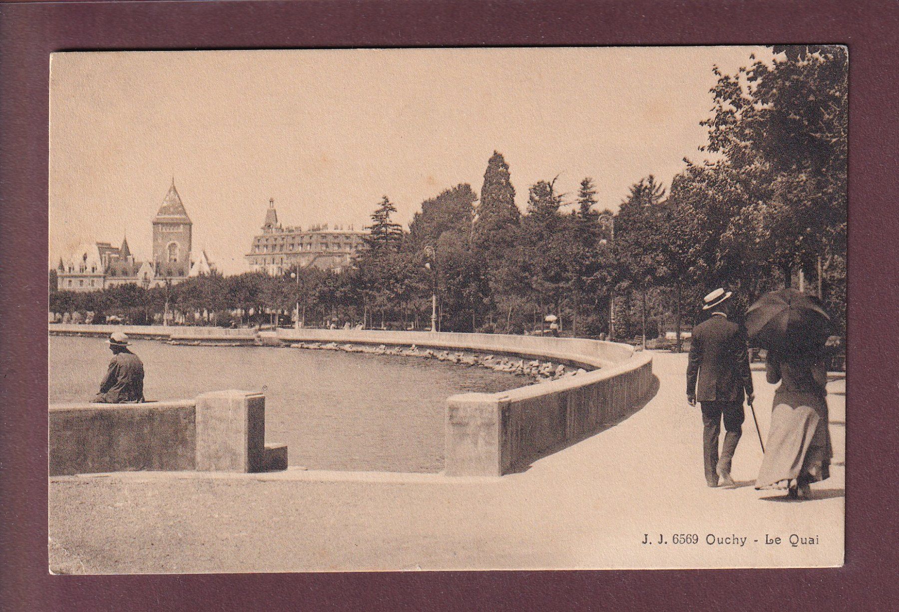 Ansichtskarten: LAUSANNE - Quai d'Ouchy – Gebraucht aus Pully von nicecards