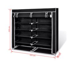Schuhschrank Stoffschrank Kleiderschrank Schwarz Neuwertig!