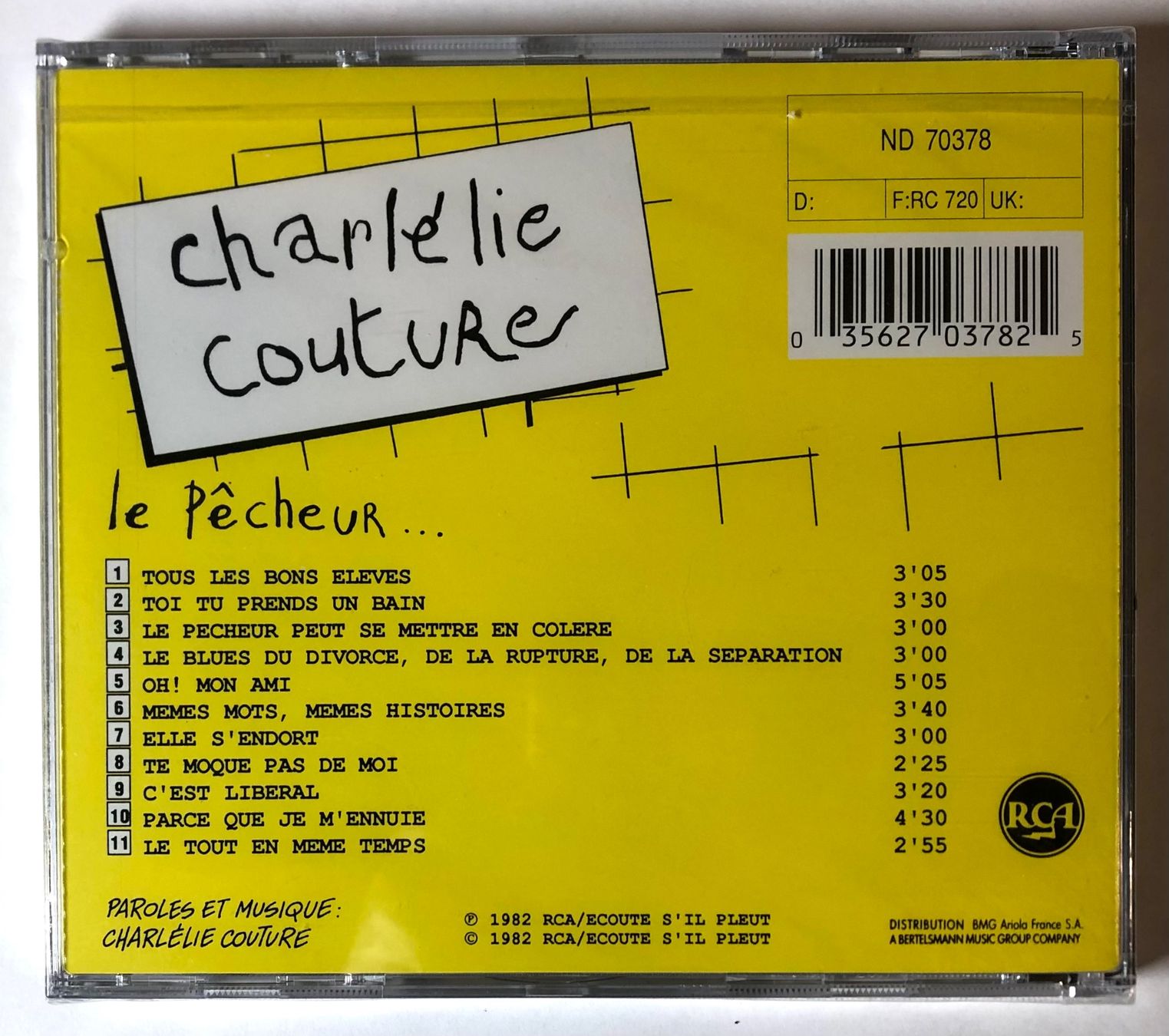 Dischi in vinile: CHARLÉLIE COUTURE - LE PÊCHEUR... – Nuovo e nell'imballaggio originale da Poliez-Pittet venduto da Newtown-Records 1