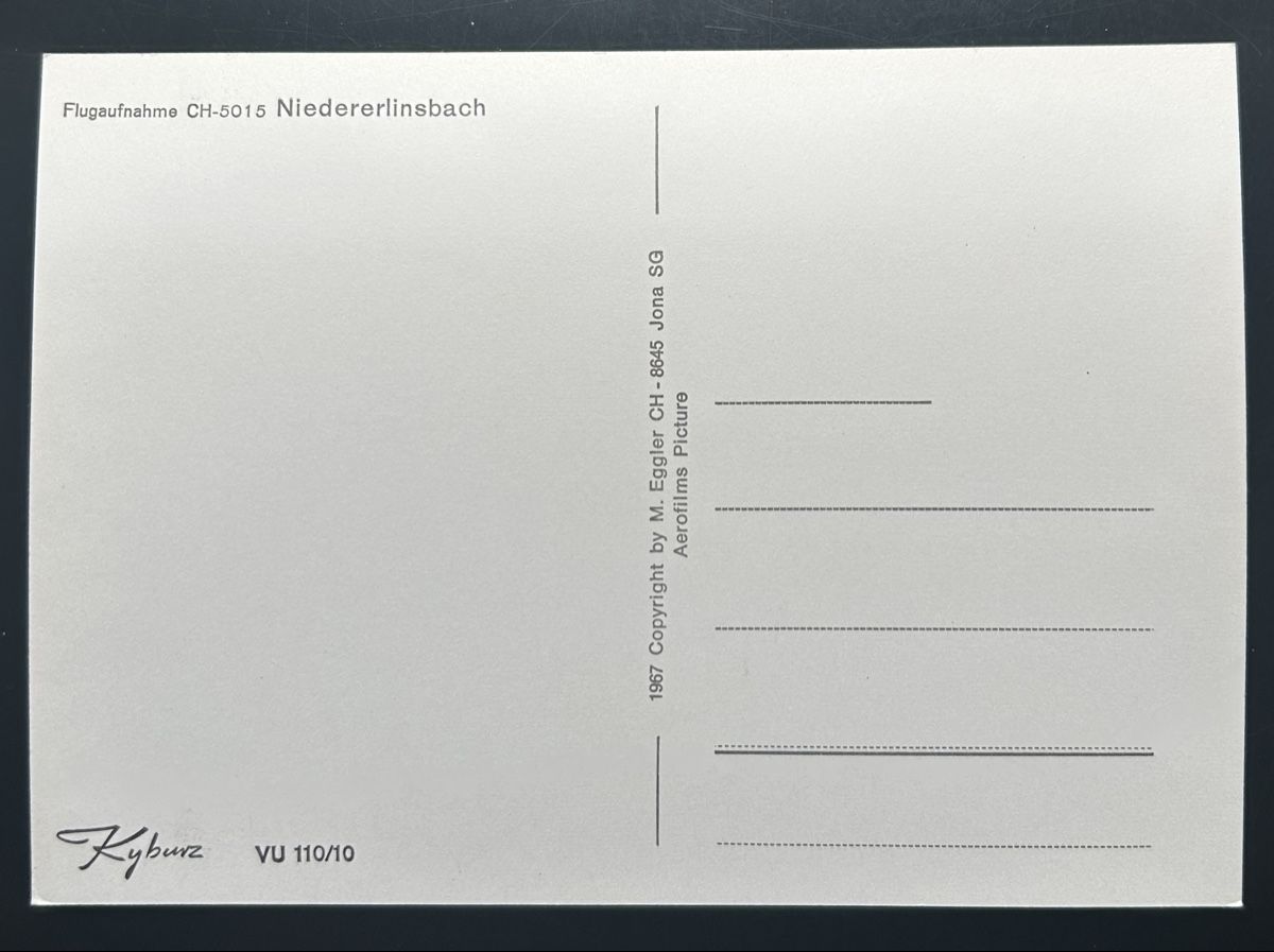 Cartes postales: Flugaufnahme Niedererlinsbach  – D'occasion à Horw par Tellbub 1