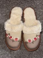 Lammfell Pantoffeln Schlappen Schuhe 37 Stickerei Finken