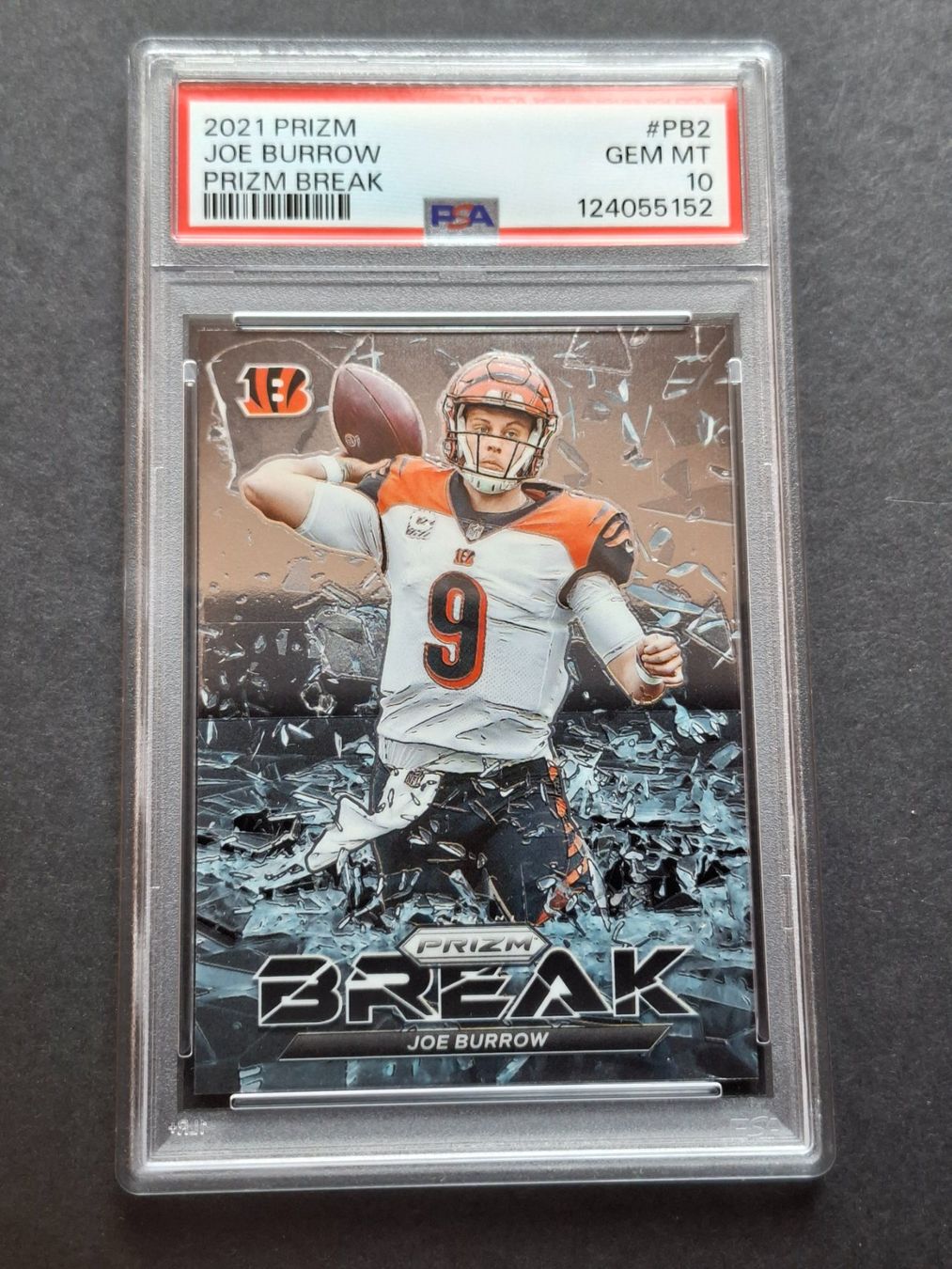 NFL Carte collezionabili: Joe Burrow Prizm Break PSA 10 – Usato da Olten venduto da cweb