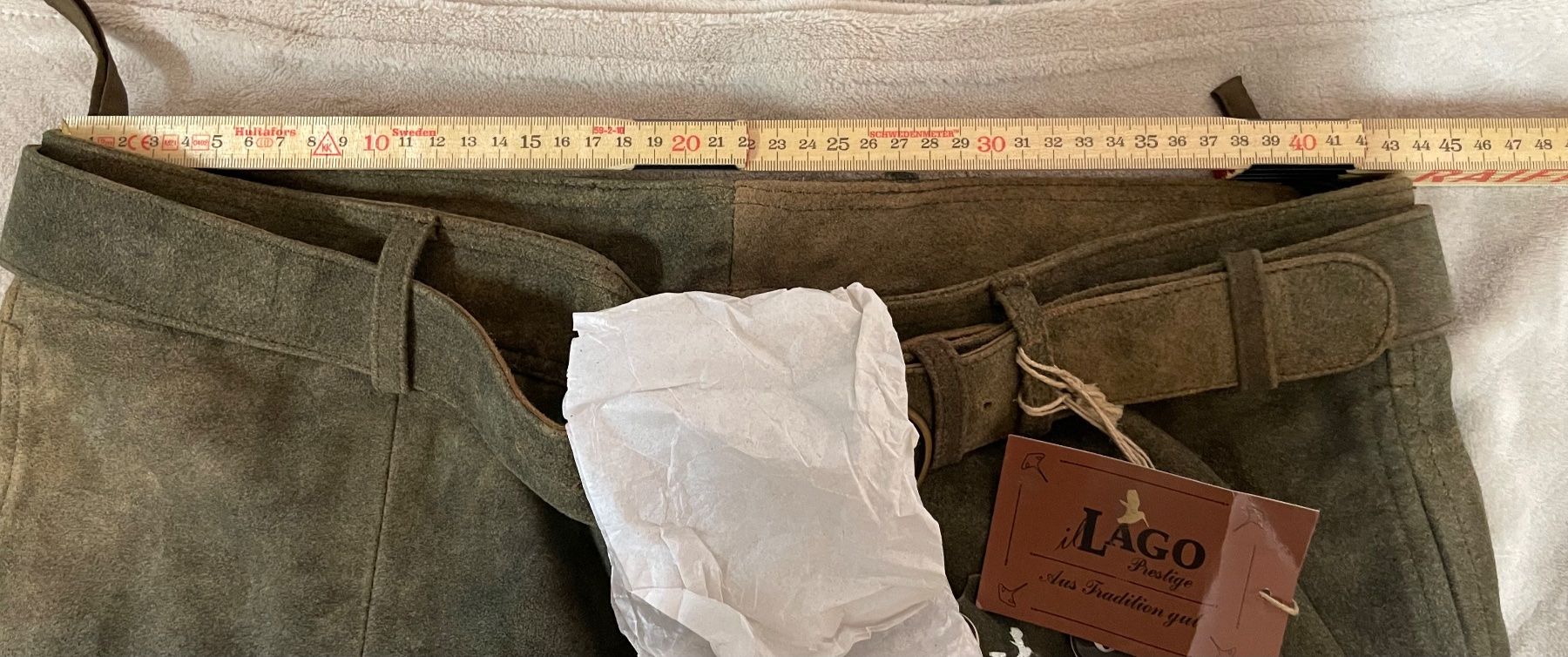 Pantaloni: Wildlederhose Grösse 54 / Neu / Originalverpackt – Nuovo e nell'imballaggio originale da Bremgarten AG venduto da Schussi 7