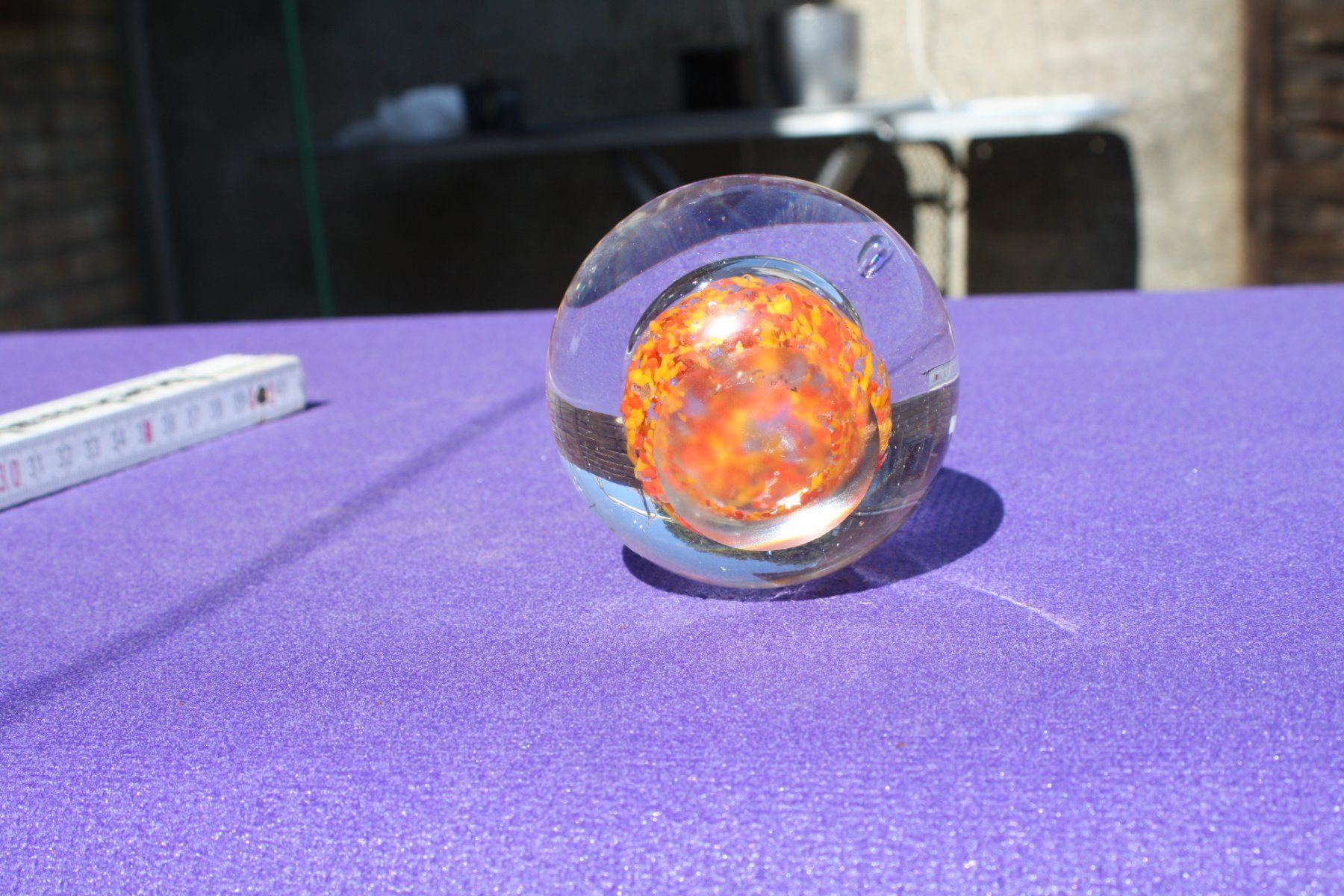 Verres: GLASKUGEL PAPERWEIGHT BRIEF - BESCHWERER – D'occasion à Wauwil par Pneuedy 3