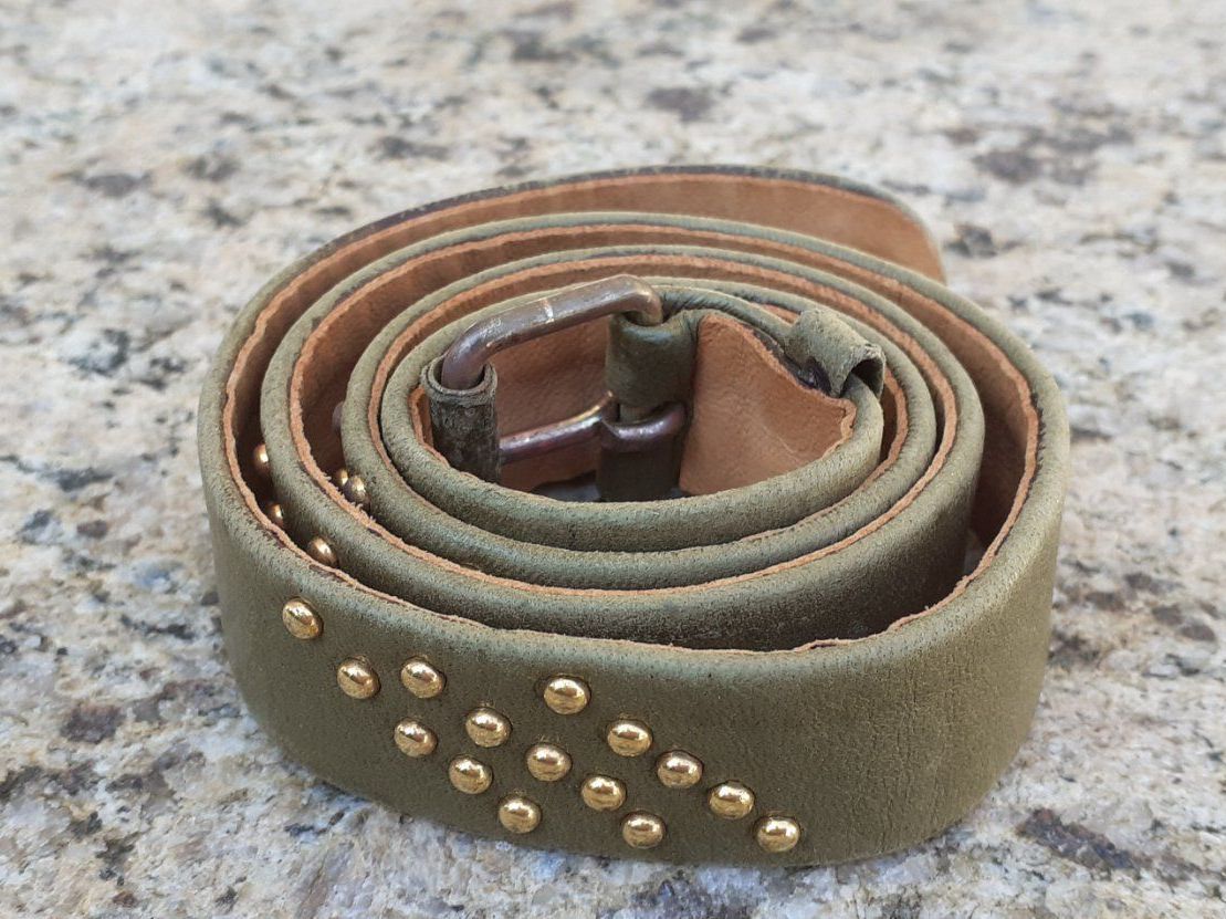 Cinture: Gürtel Vintage 1970er Leder olive – Usato da Mörschwil venduto da wunderkiste44 5
