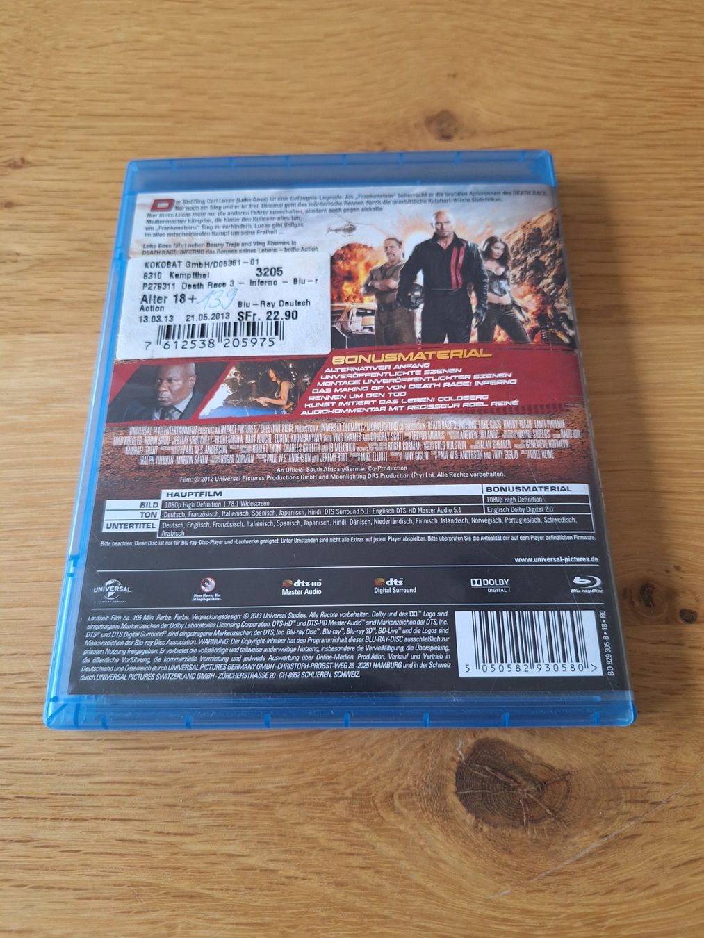 Tutti i DVDs: Blu-Ray Death Race – Usato da Wanzwil venduto da chlinih93 1