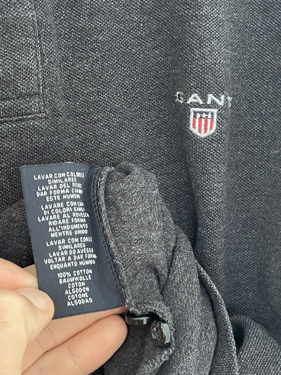 Gant Magliette Polo: Gant Langarm Polohemd, Grösse S, Dunkelgrau – Usato da Wetzikon ZH venduto da Jan_wojt 3