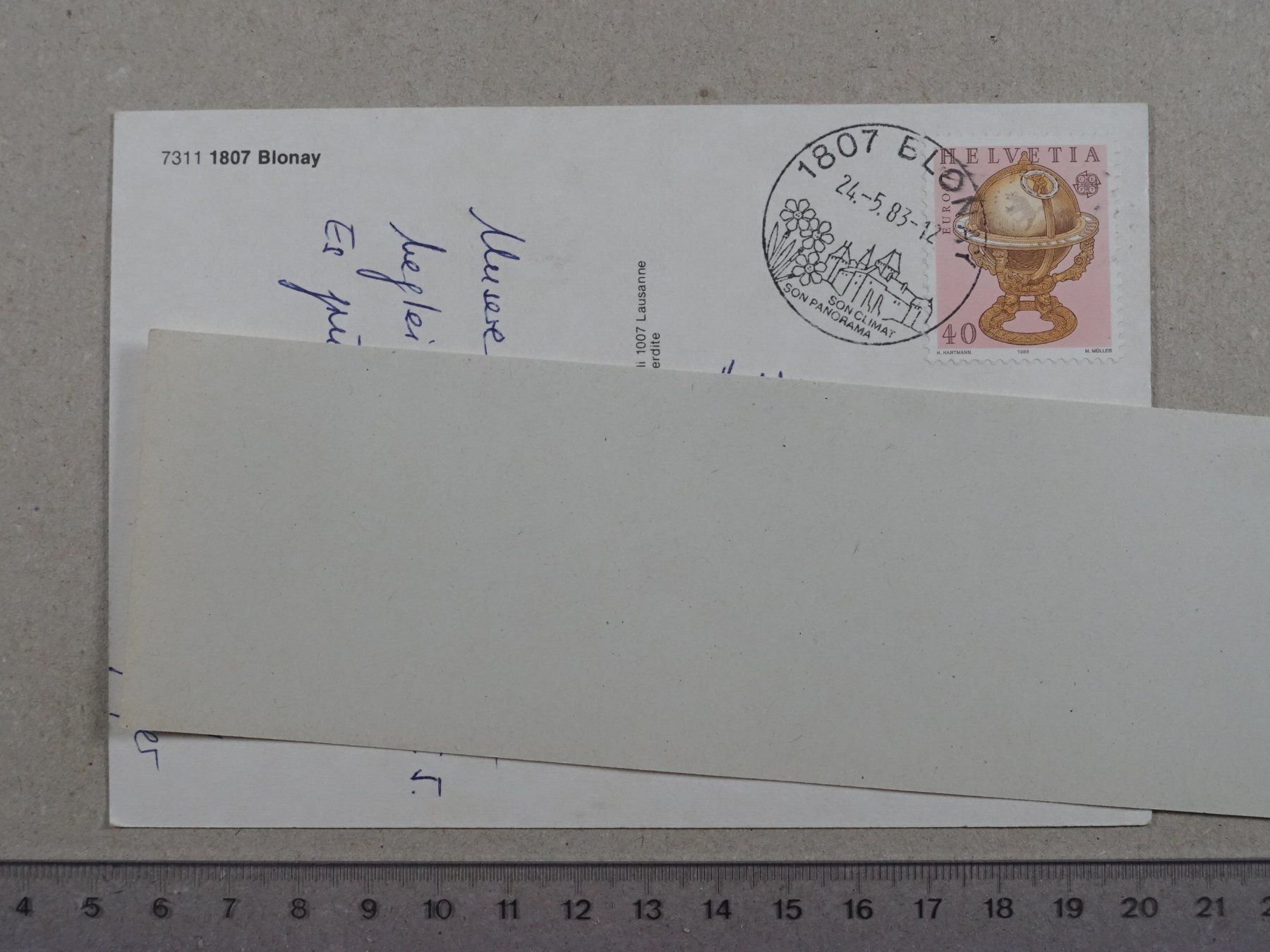 Cartoline postali: Blonay, 1983 – Usato da Lenzburg venduto da fh1 1