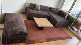 Ecksofa mit Hocker (modular)