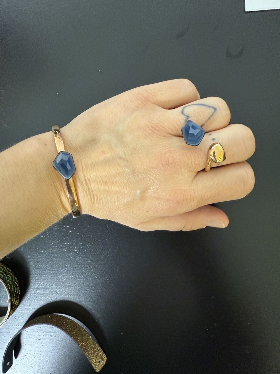 Breil Bracciali & Braccialetti: Breil Bracciale e anello oro rosa con pietra blu – Usato da Ludiano venduto da sheshe26 2