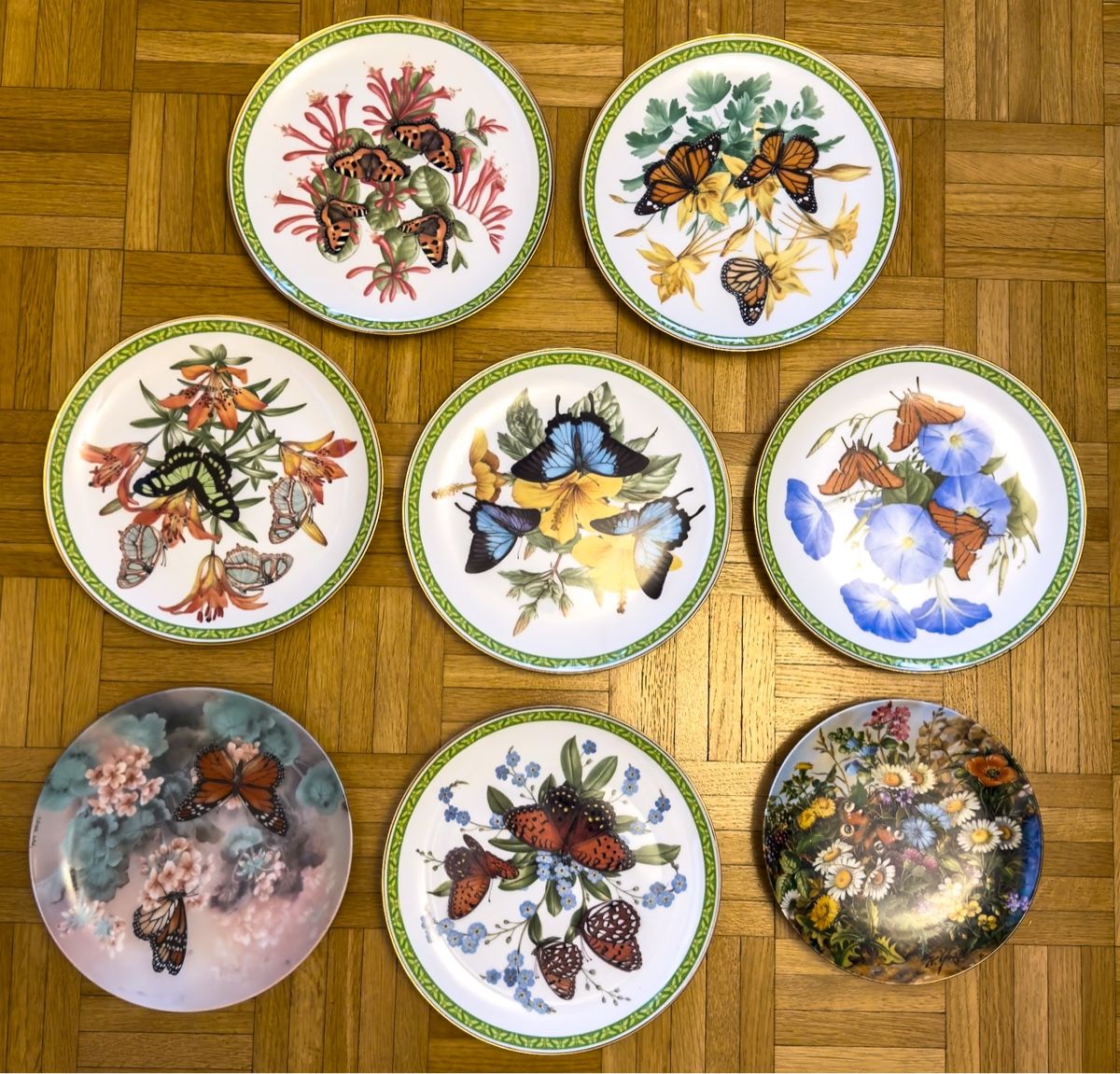 Piatti: 8x Sammelteller Schmetterlinge - Franklin Mint, etc. – Usato da Zürich venduto da stevocem