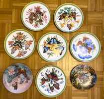 8x Sammelteller Schmetterlinge - Franklin Mint, etc.