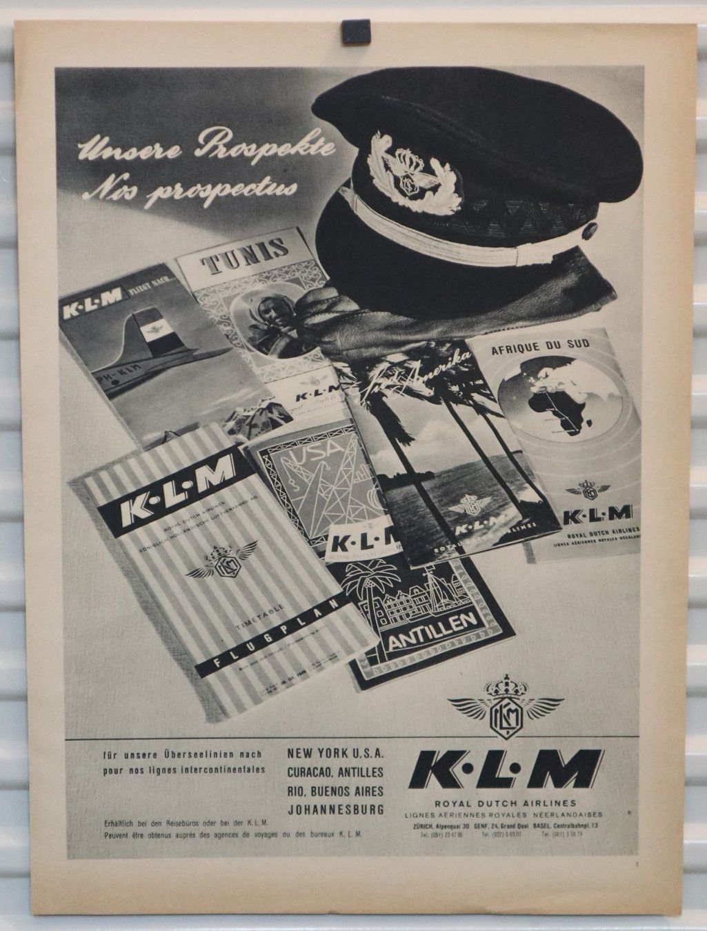 Foto & Immagini: Werbung 1953 Hermes Paillard / KLM – Usato da Eschenbach SG venduto da Astalavista 1