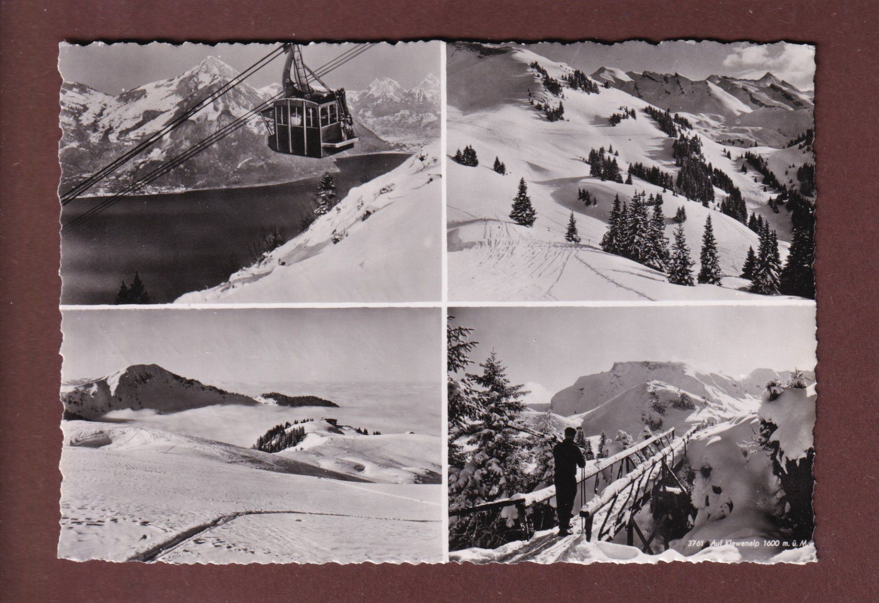 Cartoline postali: KLEWENALP - 4 Bilder - 1948 – Usato da Pully venduto da nicecards