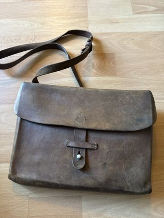 Kartentasche Schweizer Militär Leder mit Inhalt 1980 (5)