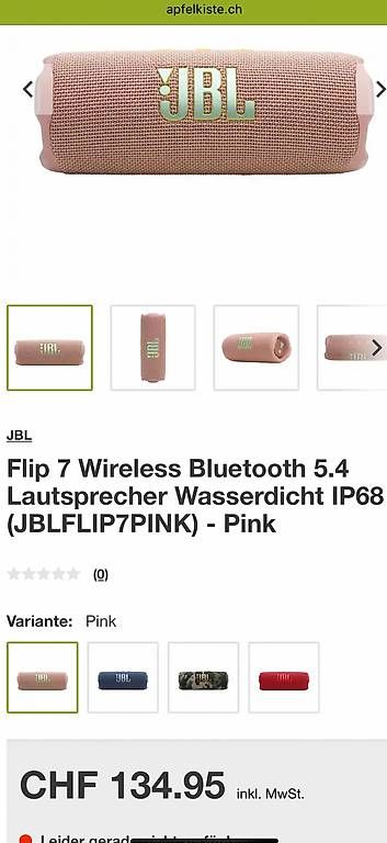 JBL Casse acustiche: JBL Flip7 Speaker Originalverpackt – Usato da Langenthal venduto da Chrimschchrams 1