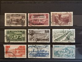Timbres Liban collection 9 pièces diverses émissions