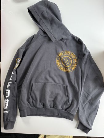 Grauer LFDY Hoodie, Grösse S – oversized