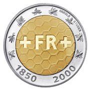 Tutti le monete: 5 CHF - Pièce commémorative 2000 : 150 ans du franc suisse – Nuovo e nell'imballaggio originale da APPLES venduto da az02 1