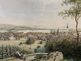 Tägerwilen D. Müller Lehrer Gouache