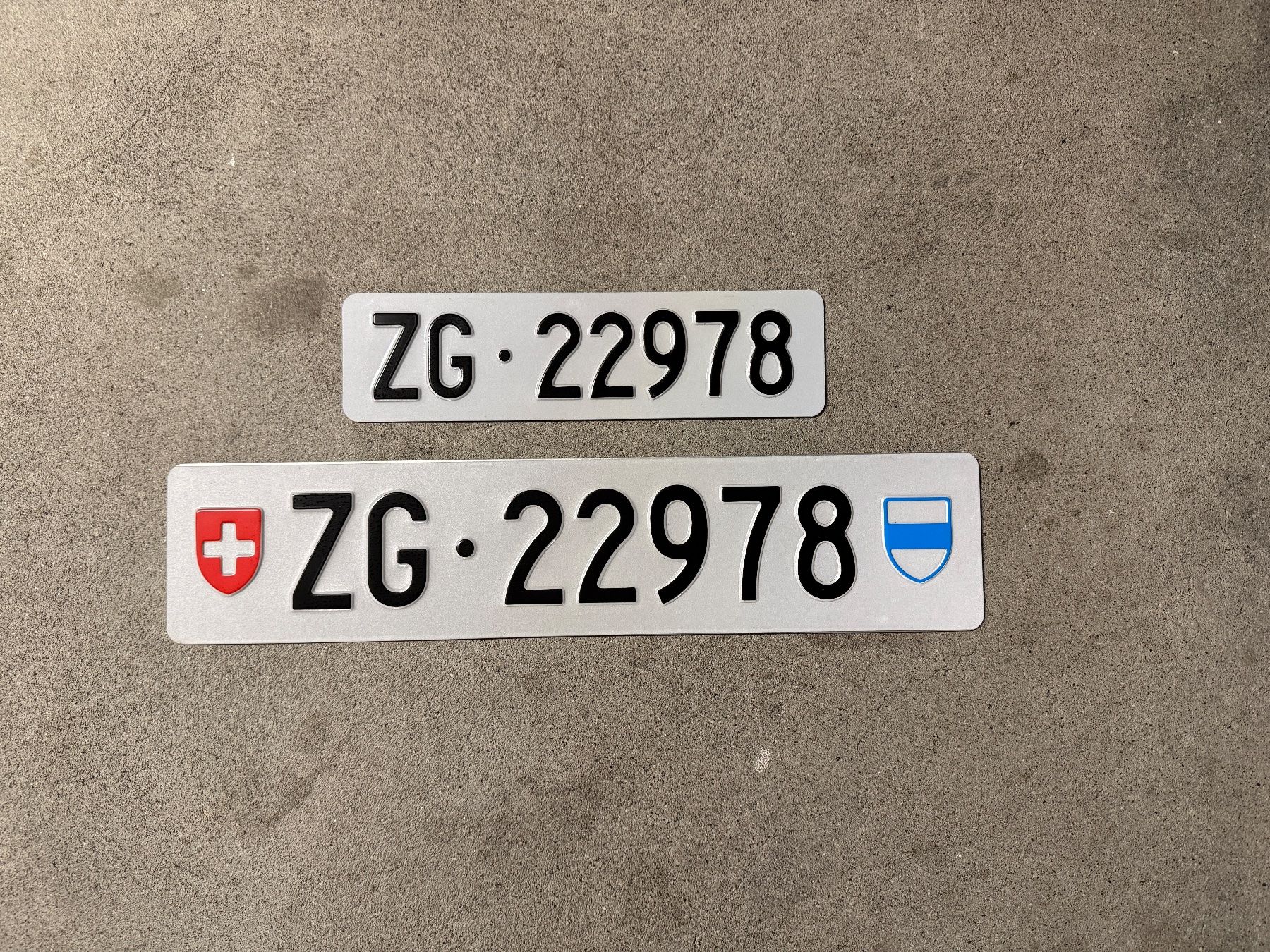 Insegne: Kontrollschild ZG 22978 – Usato da Zug venduto da fic_nps7