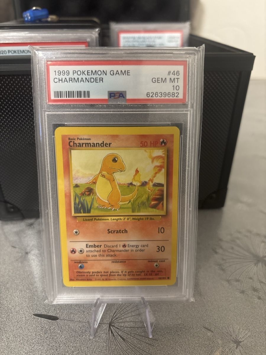 Pokémon Carte collezionabili: Pokémon Charmander  #46 1999 PSA 10 – Nuovo e nell'imballaggio originale da Genève venduto da SAQR12