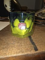 Glas Star Bohemia Teelicht, Handarbeit, Schnecke im Grün (Q)