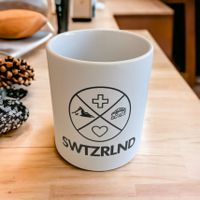 SWTZRLND Tasse, weiss, Schweiz Schwiiz Switzerland