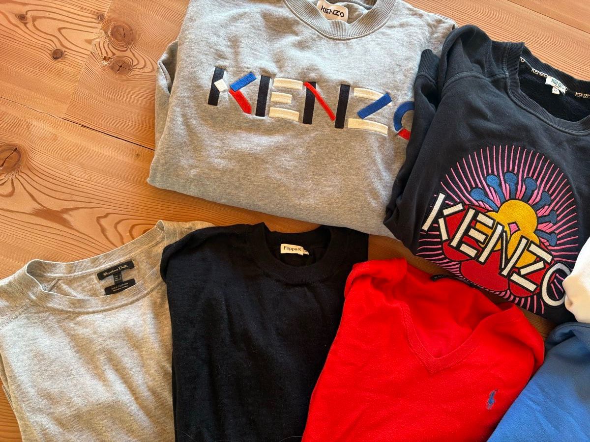 Kenzo Lotti di vestiti: 7 Design Pullovers s/M – Usato da Zuoz venduto da stumholm 1