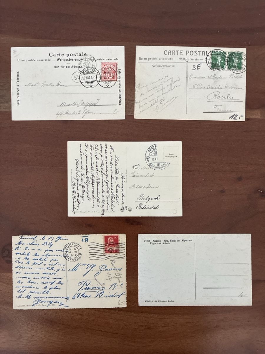 Cartoline postali: 10 Ansichtskarten von Mürren BE – Usato da Oftringen venduto da Cla.vD.74 3