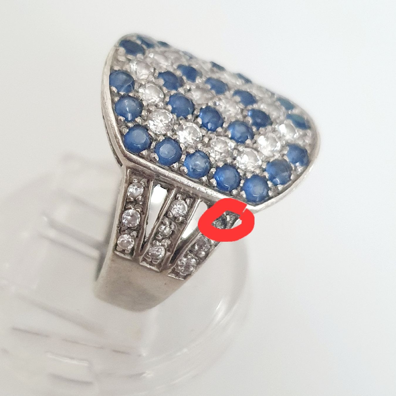 Anelli: Silber Ring 925 mit Schmucksteinen Gr 17,6 mm – Usato da Kreuzlingen venduto da Wunderkiste123 6