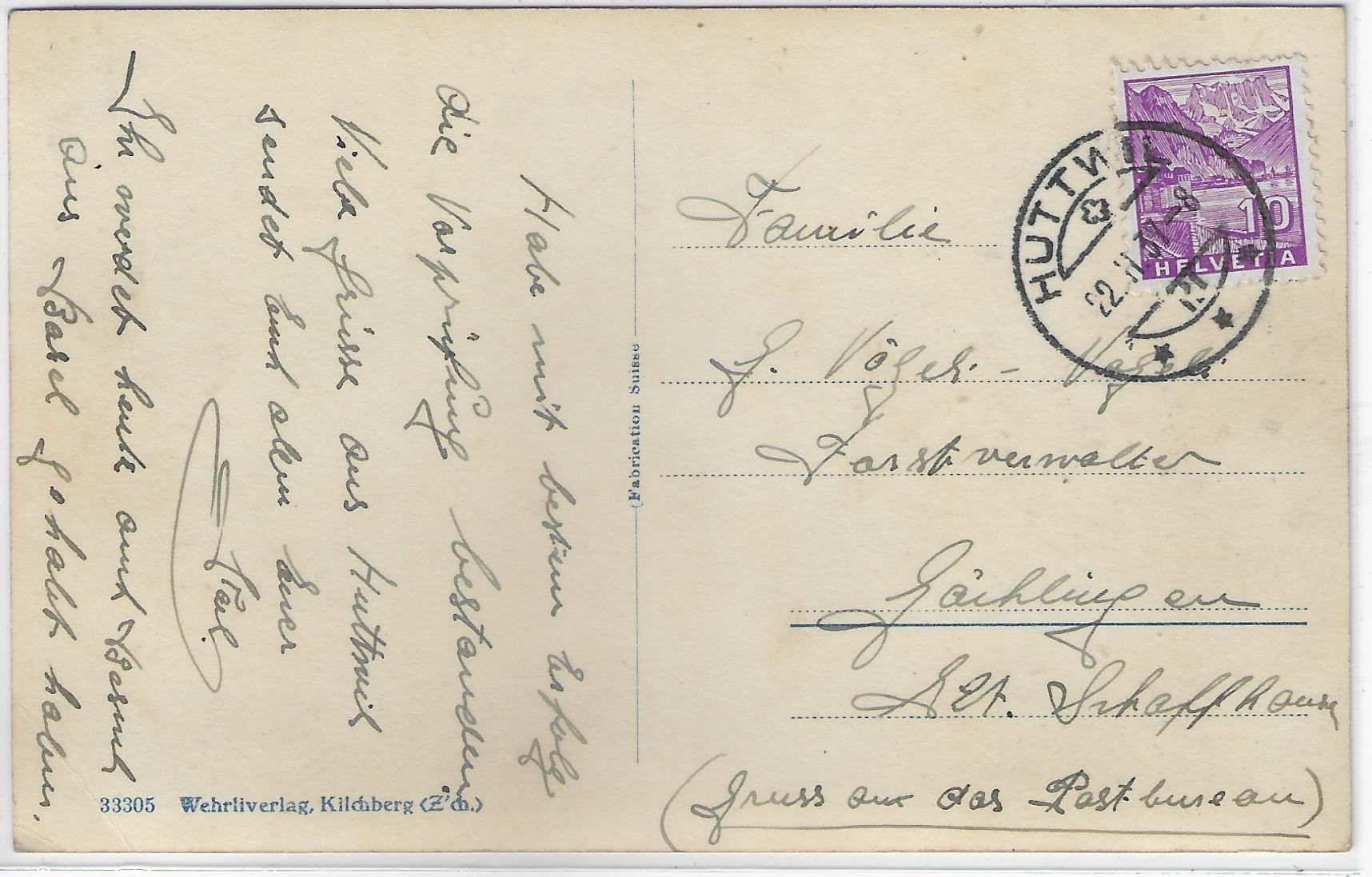 Cartes postales: Huttwil - Generalansicht – D'occasion à Ettingen par Kartenplanet 1