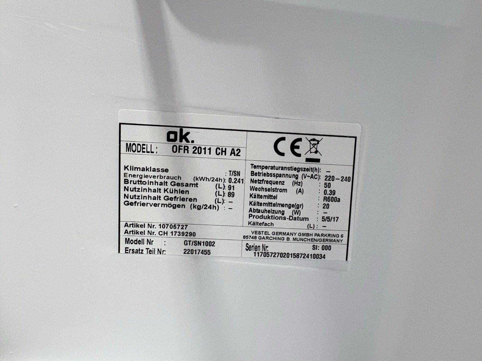 Réfrigérateurs: Kühlschrank - ok. – D'occasion à Wangenried par Imerage 7