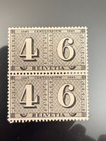 Schweizer Briefmarke Helvetia 4+6 Cent., Centenarium 1943!
