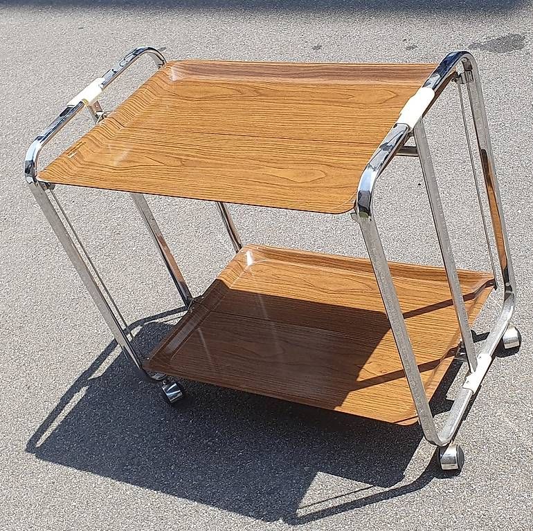 Carrelli di servizio: Servier-Boy/Wagen aus den 70er, klappbar – Usato da Winterthur venduto da BauTeilLaden2000 3