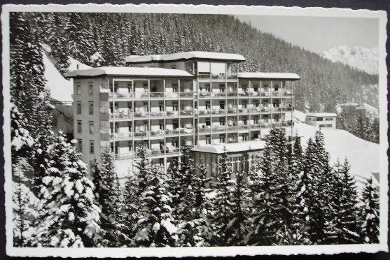 Ansichtskarten: DAVOS Eidgen. Militärsanatorium – Gebraucht aus Jona von philajona