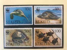 St.Kitts 1995 Satz WWF Suppenschildkröte postfrisch