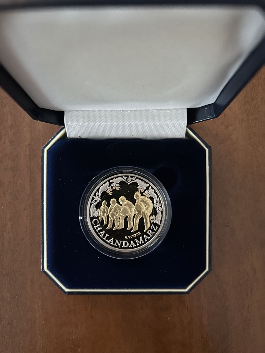 Tutti le monete: 5 frs Probe: 2003 Chalandamarz – Nuovo e nell'imballaggio originale da Genève venduto da Mar7319 1