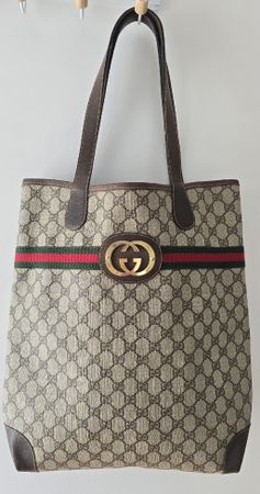 Gucci Schultertasche Supreme Tote Bag Braun Leder