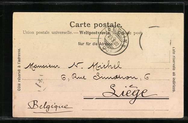 Cartoline postali: AK Aubonne, Place de la Balance, 1902 – Usato da Berlin venduto da bartko-reher 1