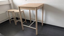 Stehtisch mit Stühlen (Rönninge, IKEA)