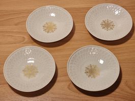 4 Porzellan-Anbietschalen Langenthal Souvenir mit Golddruck