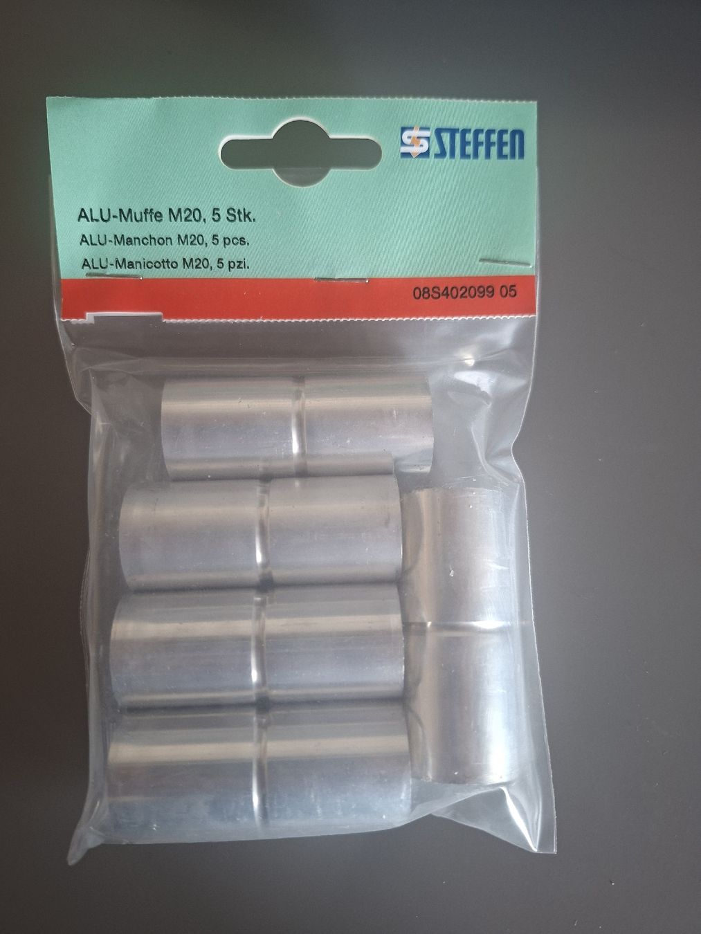 Elektronikbauteile: ALU-Muffe M20, 5 Stk. Von Steffen – Neu und originalverpackt aus Watt von MG_Products