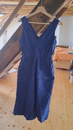 Damen Jumpsuit, dunkelblau, V-Ausschnitt guter Zustand