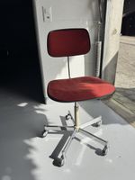 Vintage Bürostuhl 60er/70er – Chrom, roter Stoff