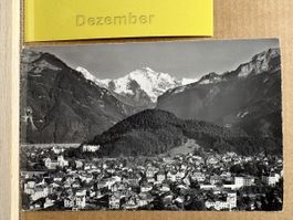 AK von Interlaken / Mönch & Jungfrau Bergpanorama